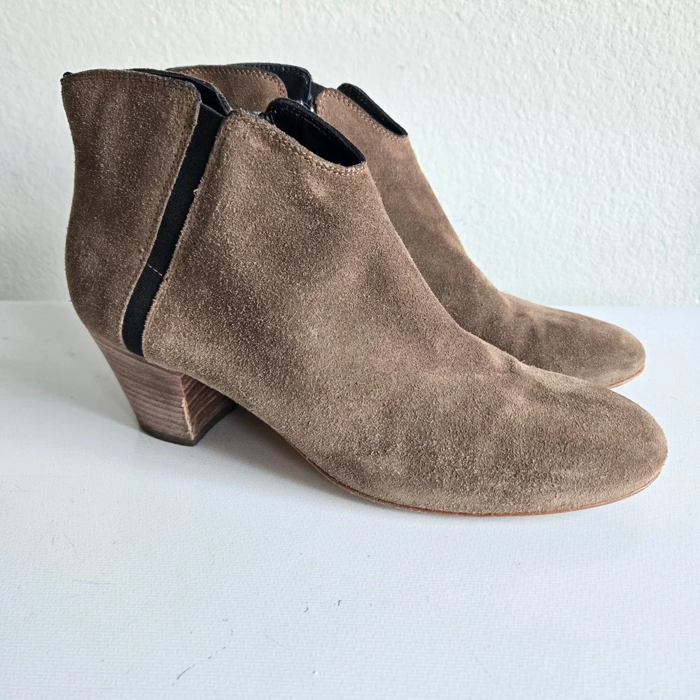 Aquatalia by Marvin K Brown Suede Ankle Boots Made in Italy Women 9 Round Toe
